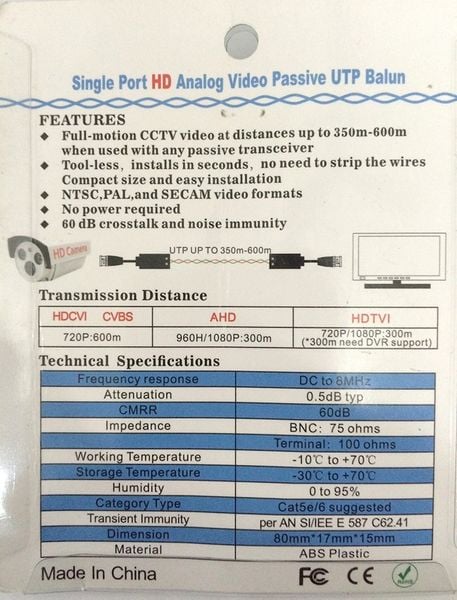 Video Balun HDCVI, CVBS, AHD, HDTVI 1080P - Khuếch đại mở rộng tín hiệu cáp đồng trục qua dây mạng dây điện - Phụ Kiện Điện Tử Việt Nam Video Balun HDCVI, CVBS, AHD, HDTVI 1080P - Khuếch đại mở rộng tín hiệu cáp đồng trục qua dây mạng dây điện - Phụ Kiện Điện Tử Việt Nam