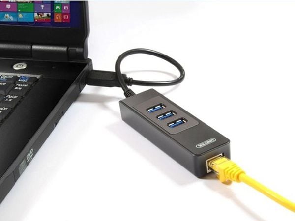 Hub USB 3.0 3Port+ Lan Gigabit Unitek Y-3045, hub phụ kiện điện tử - Phụ Kiện Điện Tử Việt Nam