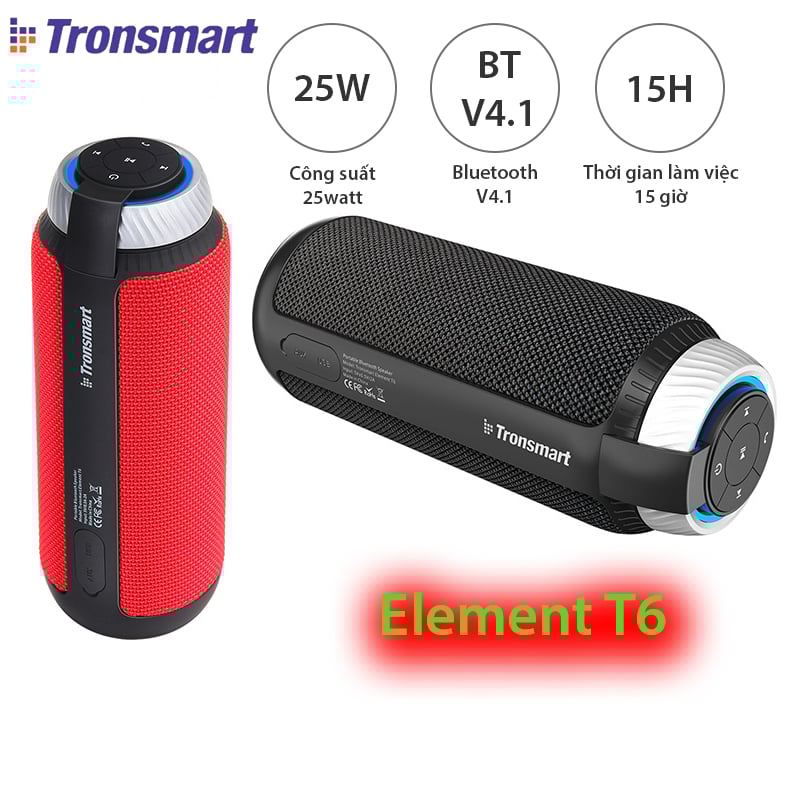 Loa nghe nhạc bluetooth di động 25W Tronsmart Element T6 - Phụ Kiện Điện Tử Việt Nam loa bluetooth di dong 25w tronsmart element t6