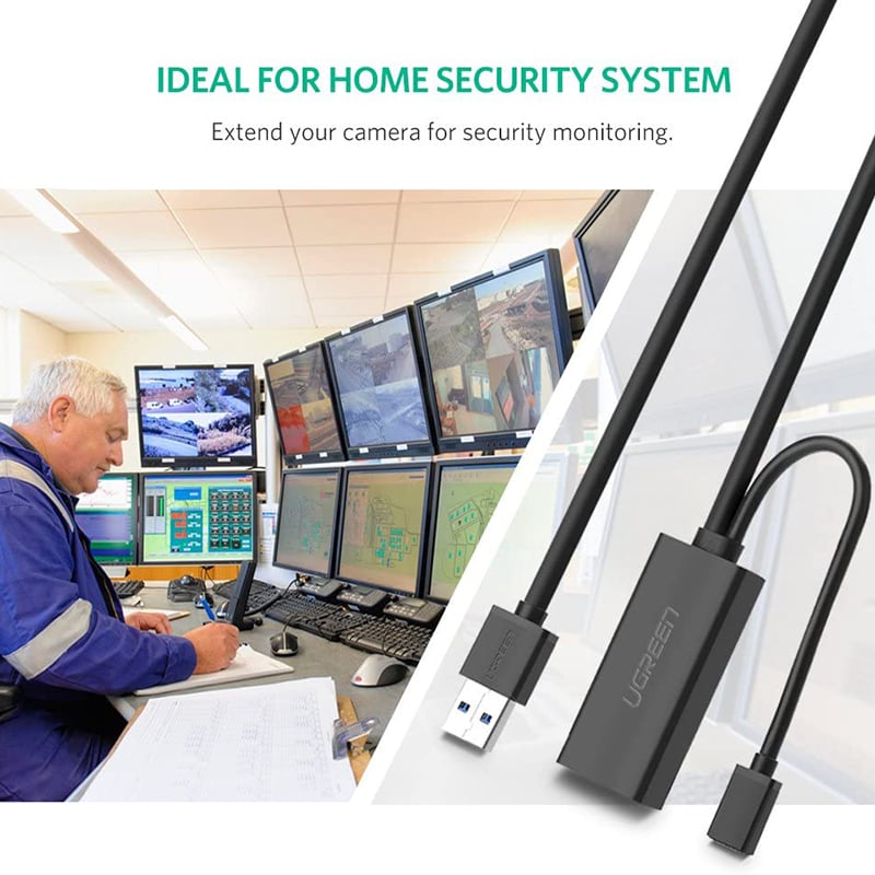 Cáp nối dài USB 3.0 1 đầu đực 1 đầu cái 5M I 10M hỗ trợ cấp nguồn 5V Ugreen 20826 20827 - Phụ Kiện Điện Tử Việt Nam usb 3.0 noi dai 5 met và 10 met ugreen