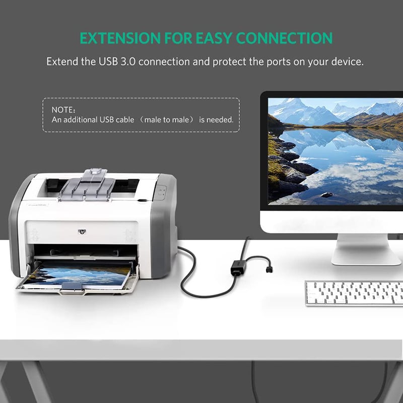 Cáp nối dài USB 3.0 1 đầu đực 1 đầu cái 5M I 10M hỗ trợ cấp nguồn 5V Ugreen 20826 20827 - Phụ Kiện Điện Tử Việt Nam usb 3.0 noi dai 5 met và 10 met ugreen