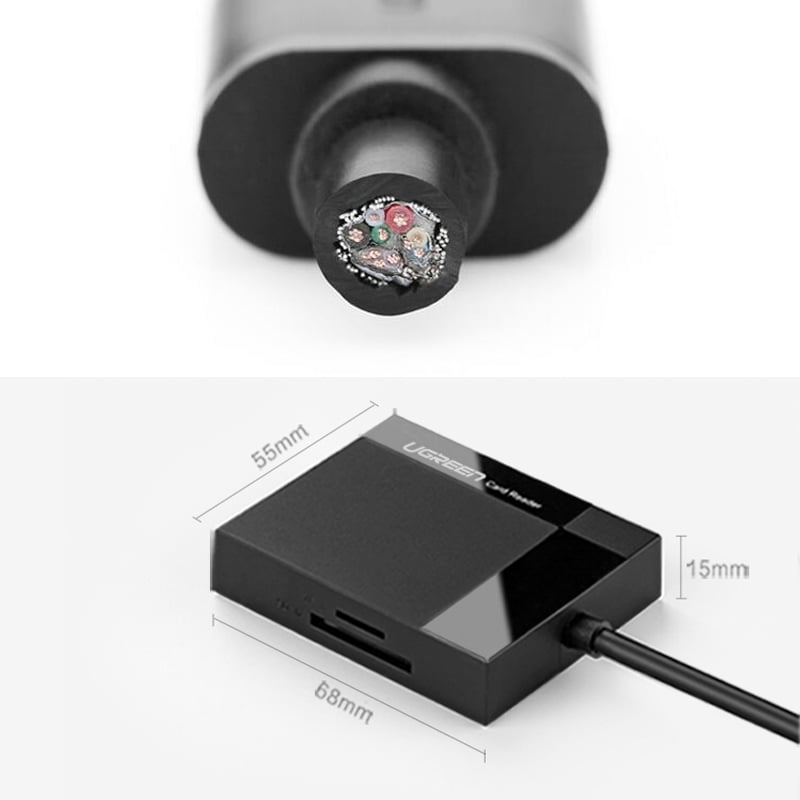 Đầu đọc thẻ nhớ CF TF SD MS USB 3.0 Ugreen 30229 - Phụ Kiện Điện Tử Việt Nam cac doc the nho cf tf sd ms ugreen 30229