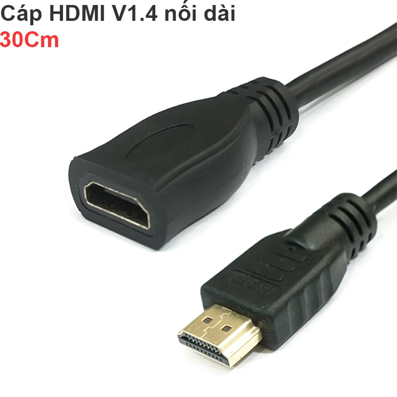 Cáp HDMI 1 đầu đực 1 đầu cái nối dài 30Cm V1.4 4K - Phụ Kiện Điện Tử Việt Nam cap noi dai doan HDMI 30cm