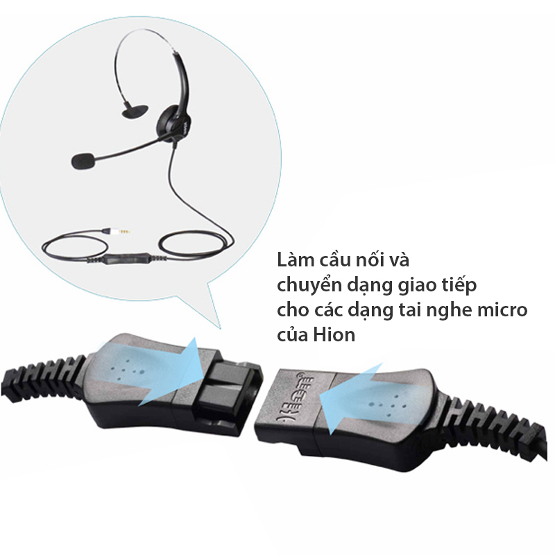Cáp kết nối Micro + Tai nghe Hion - | Cáp chuyển đầu 3.5mm ra 4PIN cho Tai nghe Microphone Hion QD-B6.4 - Phụ Kiện Điện Tử Việt Nam