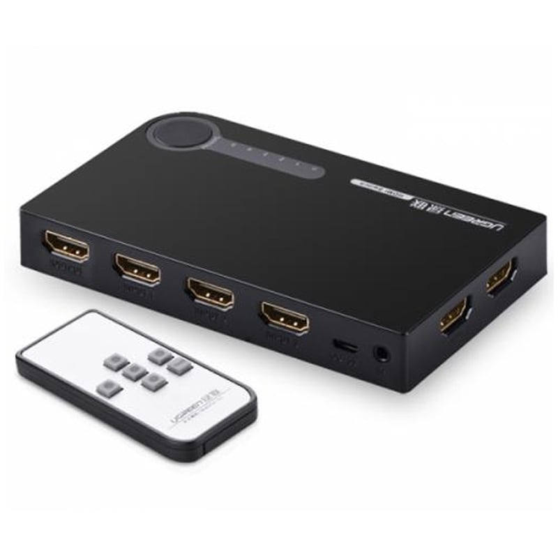 Switch HDMI 5x1 4K 30Hz Ugreen 40205 có điều khiển từ xa - Phụ Kiện Điện Tử Việt Nam ugreen 40205