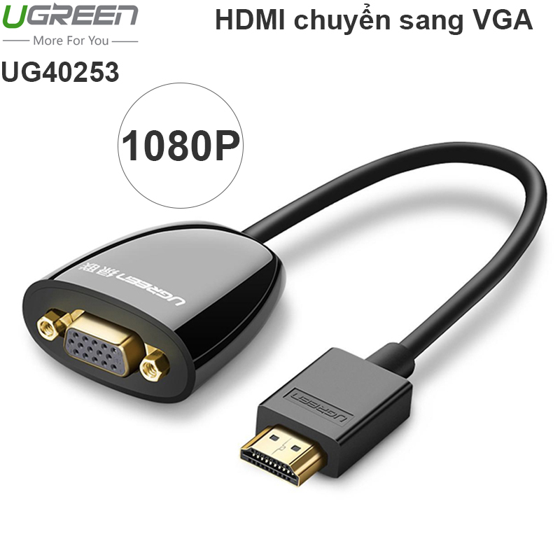 HDMI sang VGA converter full HD1080P Ugreen 40253 - Phụ Kiện Điện Tử Việt Nam UGREEN 40253