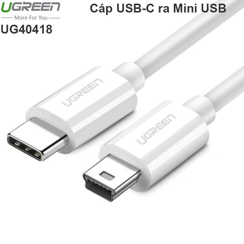 Cáp chuyển USB Type C ra Mini USB 1.5 Mét UGREEN 40418 - Phụ Kiện Điện Tử Việt Nam ugreen 40418