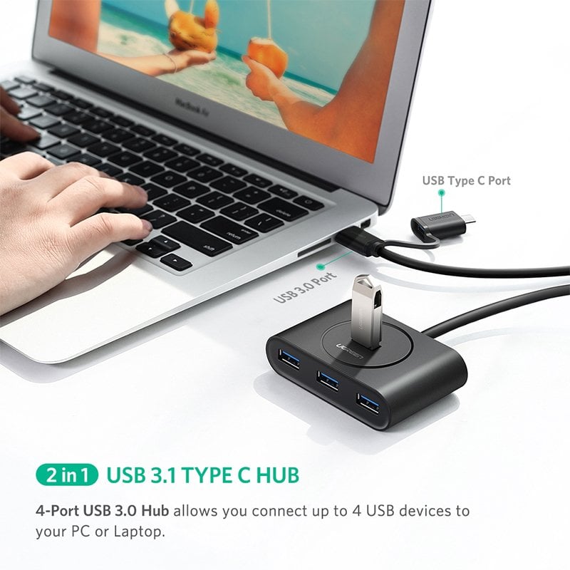 bo chia cong usb 3.0 ugreen 40850