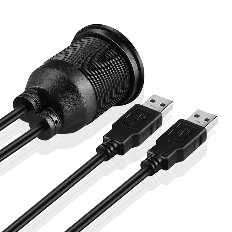 Cáp nối dài USB 3.0 1 mét lắp bảng điều khiển 2 cổng - USB 3.0 Flush Mount Cable Dual port - Phụ Kiện Điện Tử Việt Nam cap usb noi dai lap bang dien khien