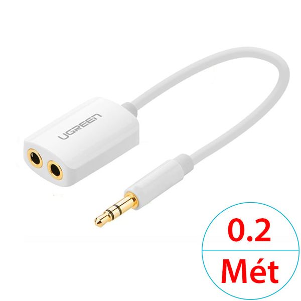 Cáp chia audio 1 ra 2 cổng 3.5mm dài 20cm Ugreen 10738 (vỏ nhựa) - Phụ Kiện Điện Tử Việt Nam Cáp chia audio 1 ra 2 cổng 3.5mm dài 20cm Ugreen 10738 (vỏ nhựa) - Phụ Kiện Điện Tử Việt Nam
