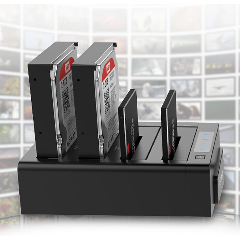 HDD Docking 4 Bay Orico 6648US3-C có chức năng nhân bản ổ cứng - Phụ Kiện Điện Tử Việt Nam ORICO 6648US3-C