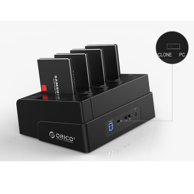 HDD Docking 4 Bay Orico 6648US3-C có chức năng nhân bản ổ cứng - Phụ Kiện Điện Tử Việt Nam ORICO 6648US3-C