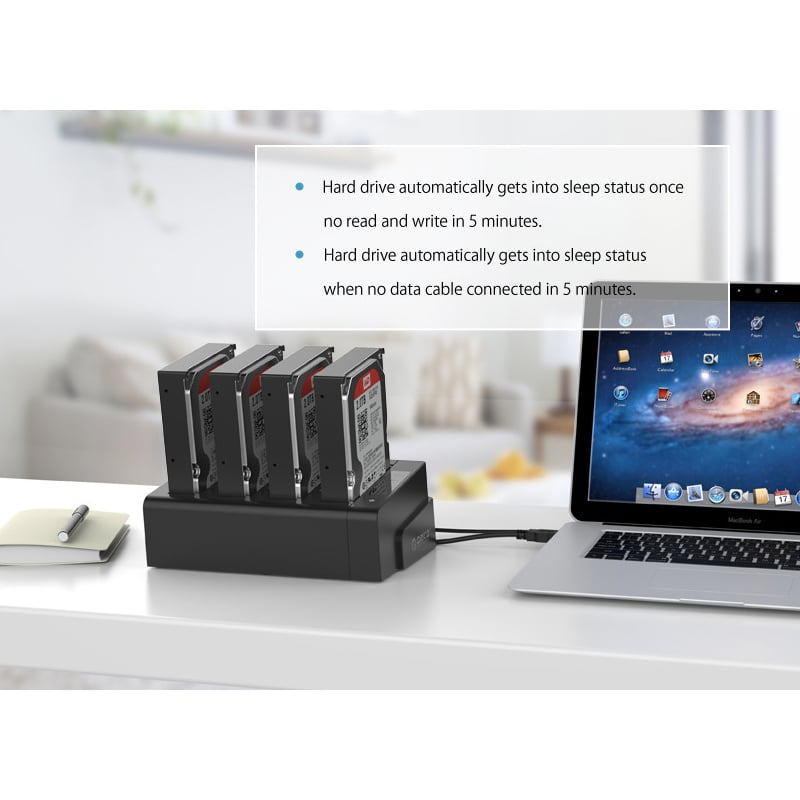 HDD Docking 4 Bay Orico 6648US3-C có chức năng nhân bản ổ cứng - Phụ Kiện Điện Tử Việt Nam ORICO 6648US3-C