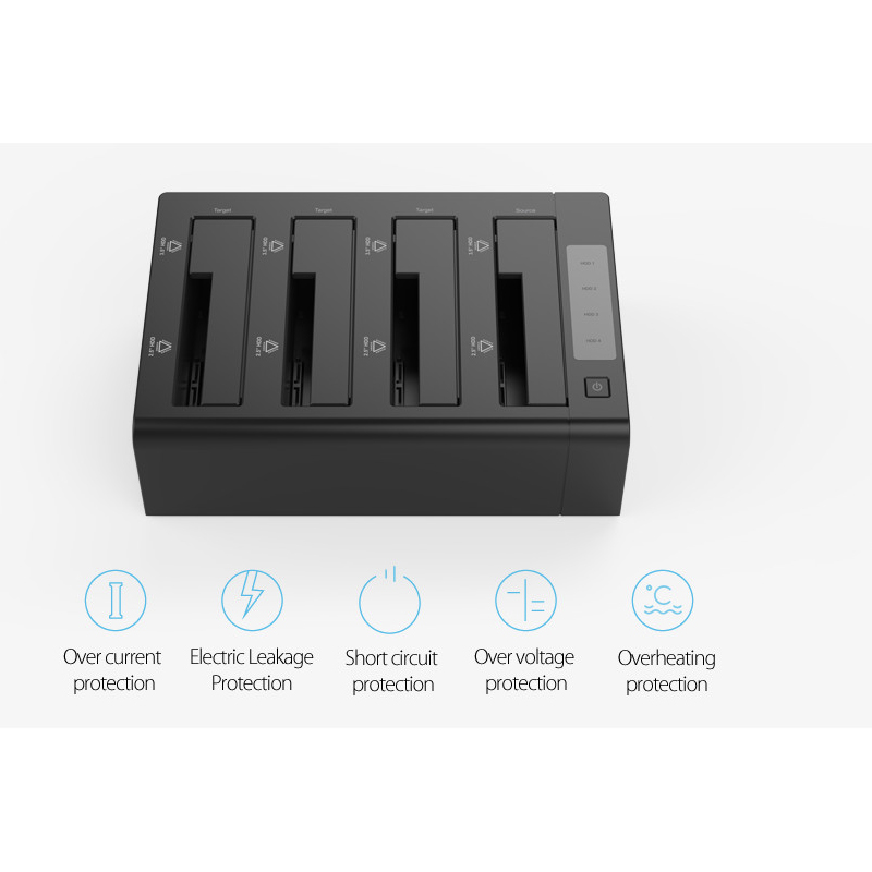 HDD Docking 4 Bay Orico 6648US3-C có chức năng nhân bản ổ cứng - Phụ Kiện Điện Tử Việt Nam ORICO 6648US3-C