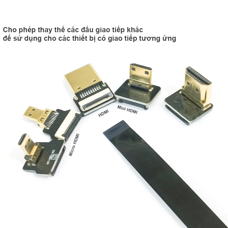 Dây cáp HDMI siêu mỏng siêu nhẹ cho camera flycam 10Cm 20Cm 30Cm 50Cm 80Cm - Phụ Kiện Điện Tử Việt Nam cap hdmi sieu mong det