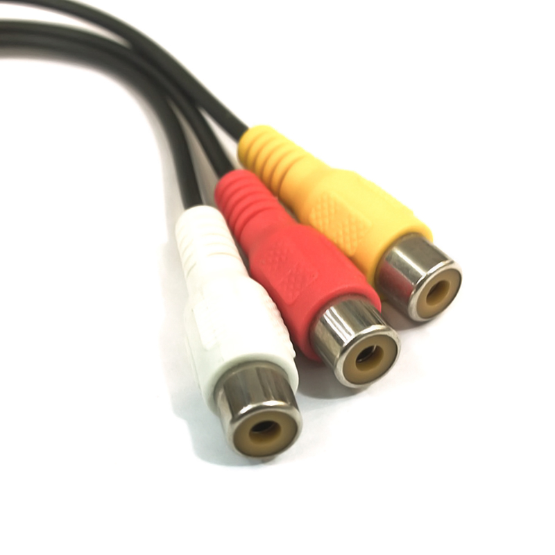 Cáp Mini USB 5PIN ra 3 RCA AV female 2 đường hình 1 đường tiếng - dùng cho USB stick KM268 - Phụ Kiện Điện Tử Việt Nam mini usb ra av rca