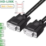 Cáp cổng COM RS232C nối chéo 2 đầu cái dài từ 1m đến 30m HD-Link