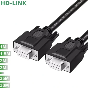 Cáp cổng COM RS232 nối thẳng 2 đầu cái dài từ 1m đến 30m HD-Link