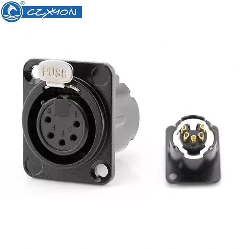 Đầu giắc âm thanh XLR 5 chân CZXYON Z-NC5FD-LX-B