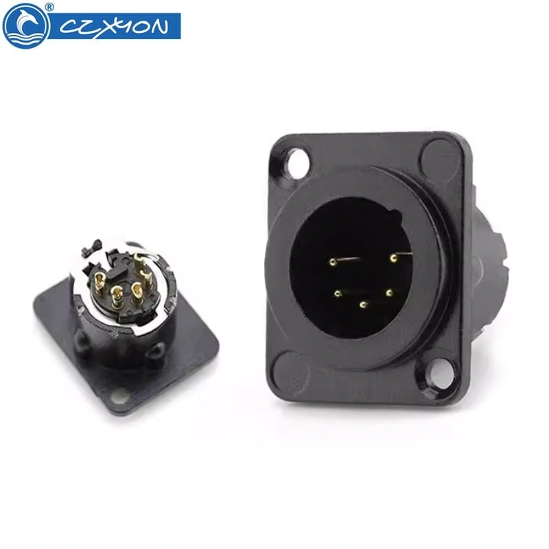 Đầu giắc âm thanh XLR 5 chân CZXYON Z-NC5MD-LX-B