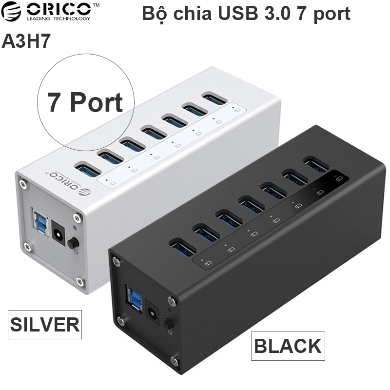 hub usb 3.0 7 cong orico a3h7