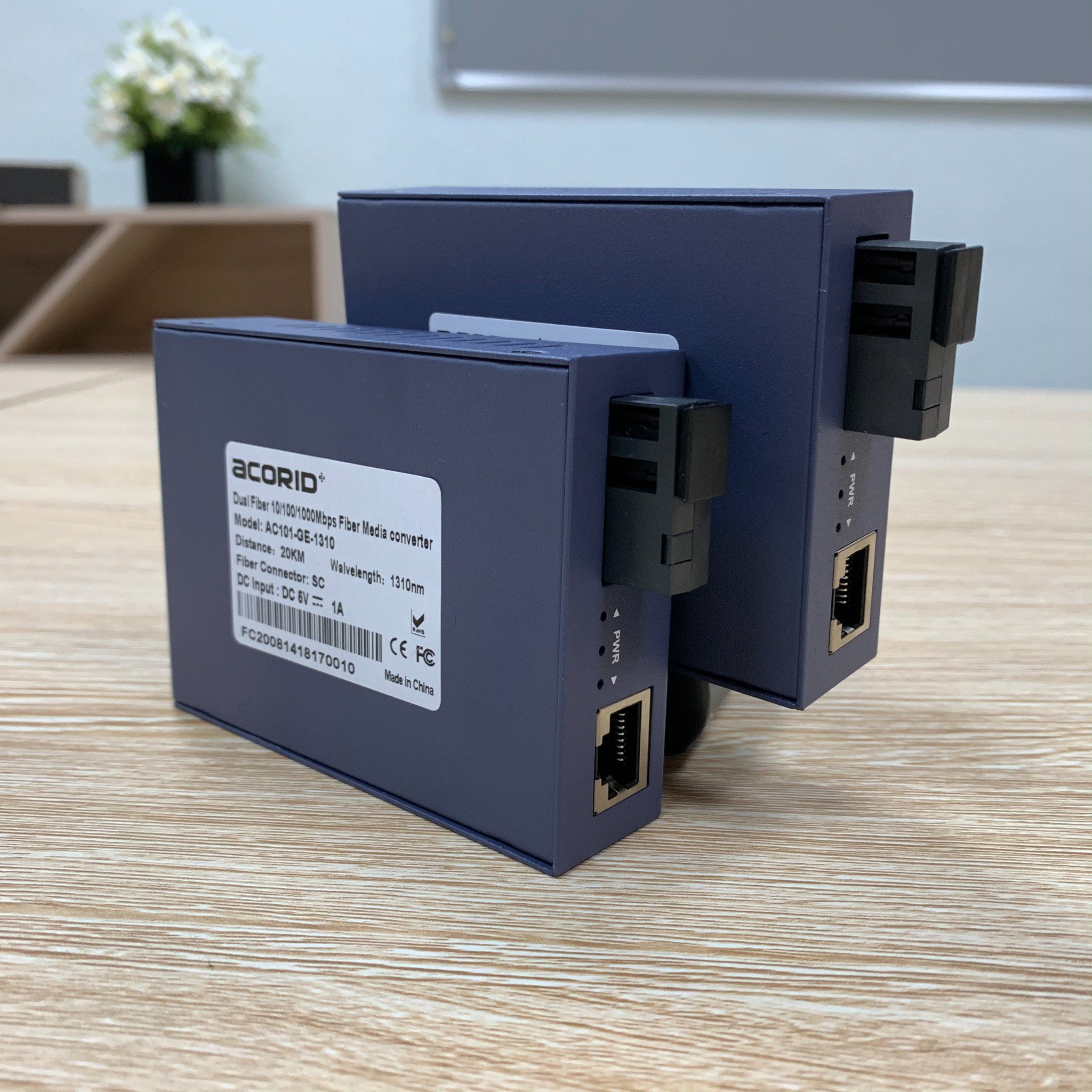 Bộ khuếch đại quang điện mạng internet gigabit qua cáp quang 20Km hỗ trợ PoE Acorid AC101-GE-1550 - Phụ Kiện Điện Tử Việt Nam Acorid AC101-GE-1550