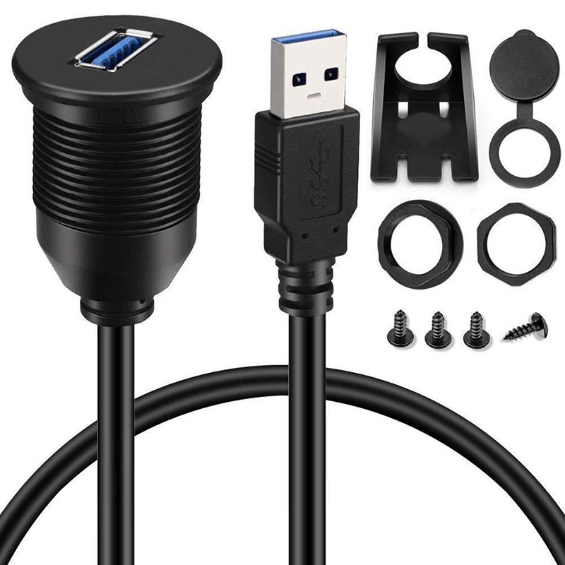 Cáp nối dài USB 3.0 1 mét lắp bảng điều khiển 1 cổng - USB 3.0 Flush Mount Cable 1 port - Phụ Kiện Điện Tử Việt Nam cap usb 3.0 noi dai 1 met lap bang dieu khien