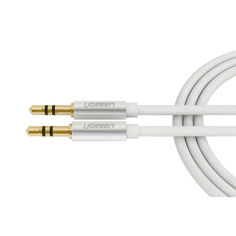 Cáp audio 3.5mm UGREEN mạ vàng 24K 0.5M 1M 2M 3M 5M (tròn màu trắng) - Phụ Kiện Điện Tử Việt Nam cap aux 3.5mm ugren