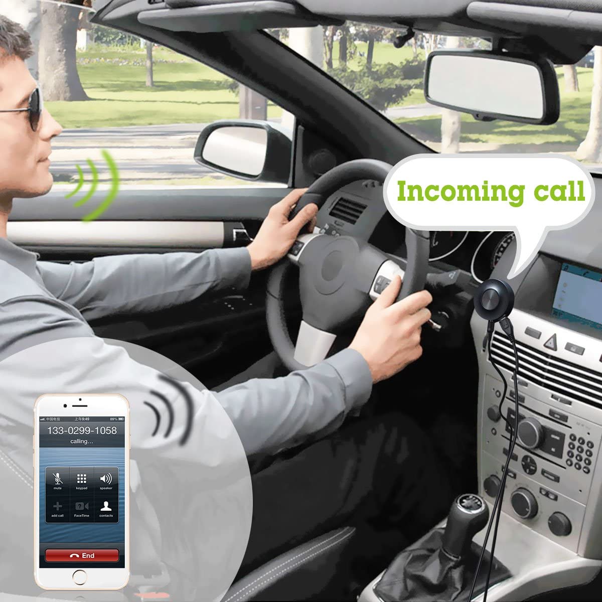 bluetooth receiver music avantree btck-200mi-blk