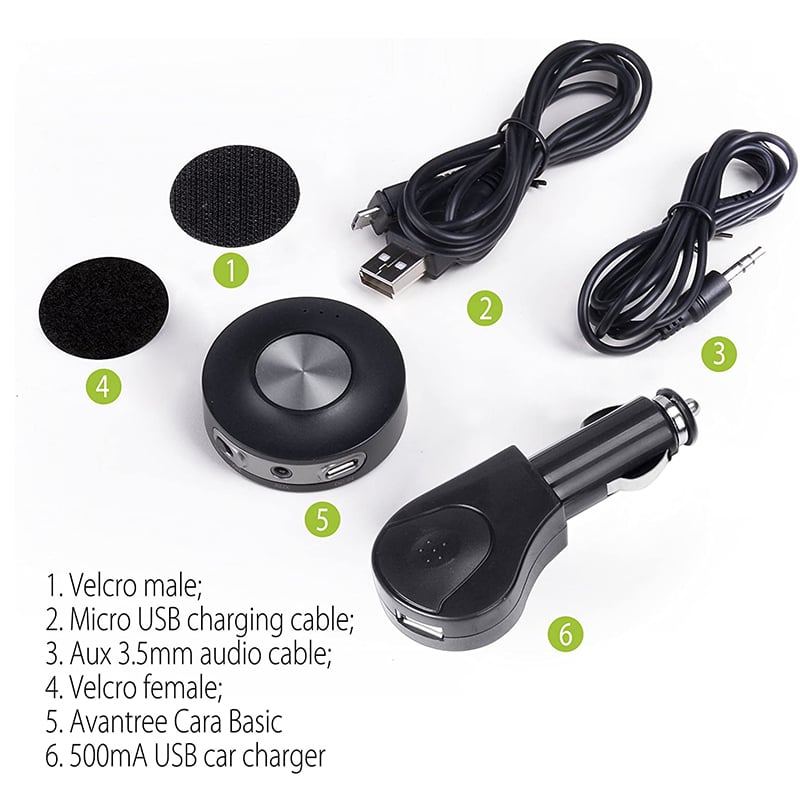 bluetooth receiver music avantree btck-200mi-blk