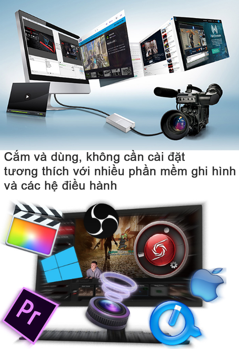 Bộ live stream ghi hình từ Camera Máy quay vào Smartphone Máy tính bảng Laptop Avermedia ExtremeCap UVC BU110 - Phụ Kiện Điện Tử Việt Nam avermedia bu110 uvc extreamcap