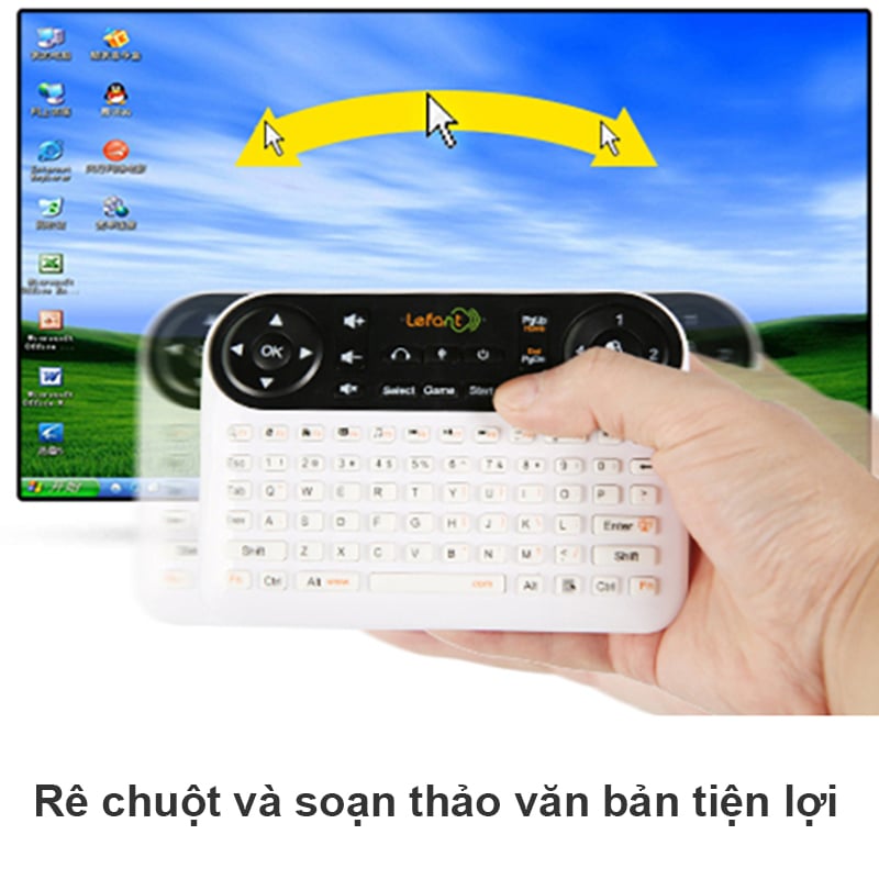 Bàn phím không dây Chuột bay cầm tay Lefant F6 - Phụ Kiện Điện Tử Việt Nam ban phim chuot bay