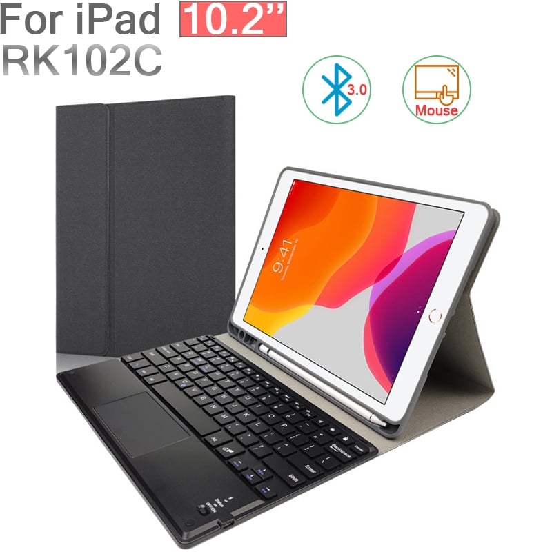 Bàn phím bao da bluetooth có di chuột cho New iPad 10.2 và 10.5 inches 2019 BOW RK102C - Phụ Kiện Điện Tử Việt Nam ban phim cho ipad 10.2