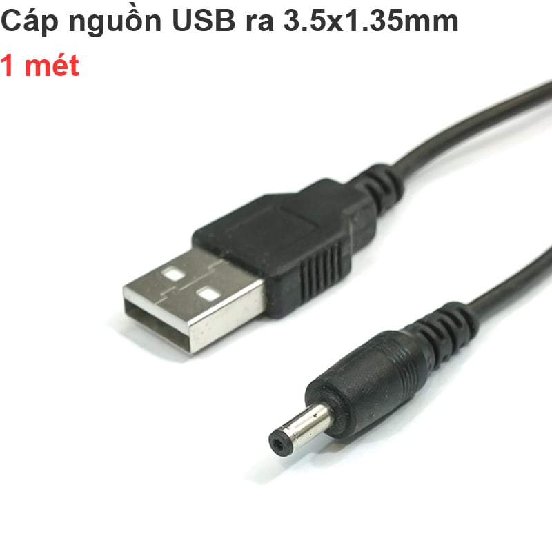 Cáp nguồn DC USB ra chân nguồn 3.5x1.35mm 1.4 mét - Phụ Kiện Điện Tử Việt Nam cap usb sang cong nguon 3.5x1.35mm