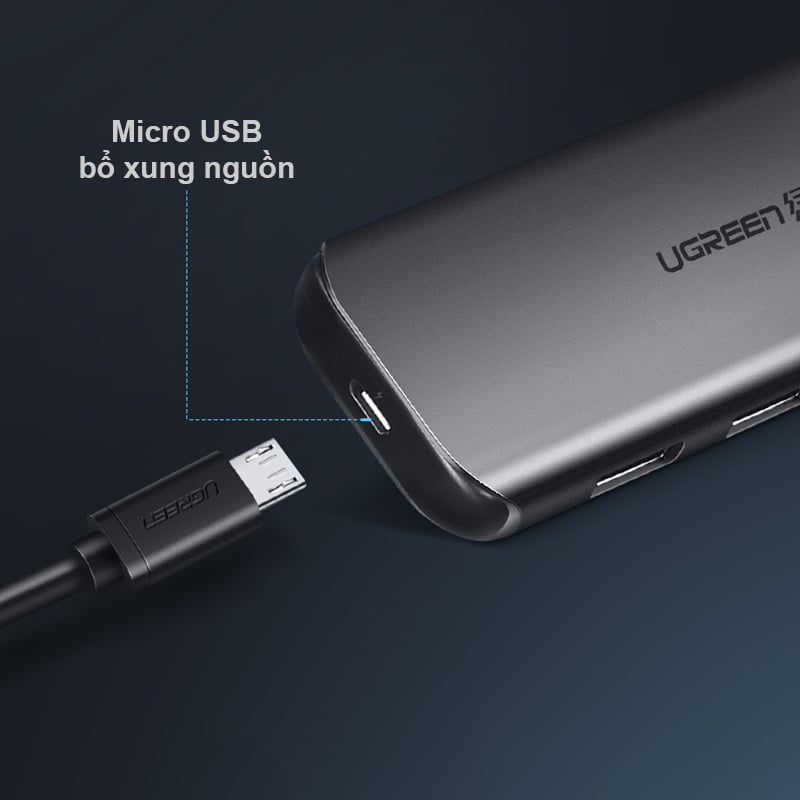 hub chia cong usb 3.0 4 port ugreen 50768