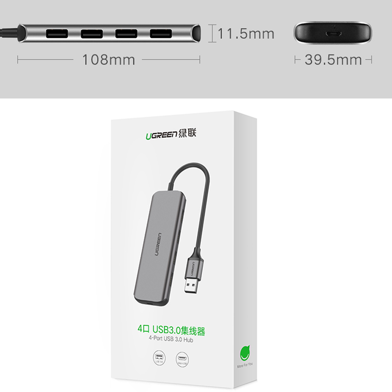 hub chia cong usb 3.0 4 port ugreen 50768