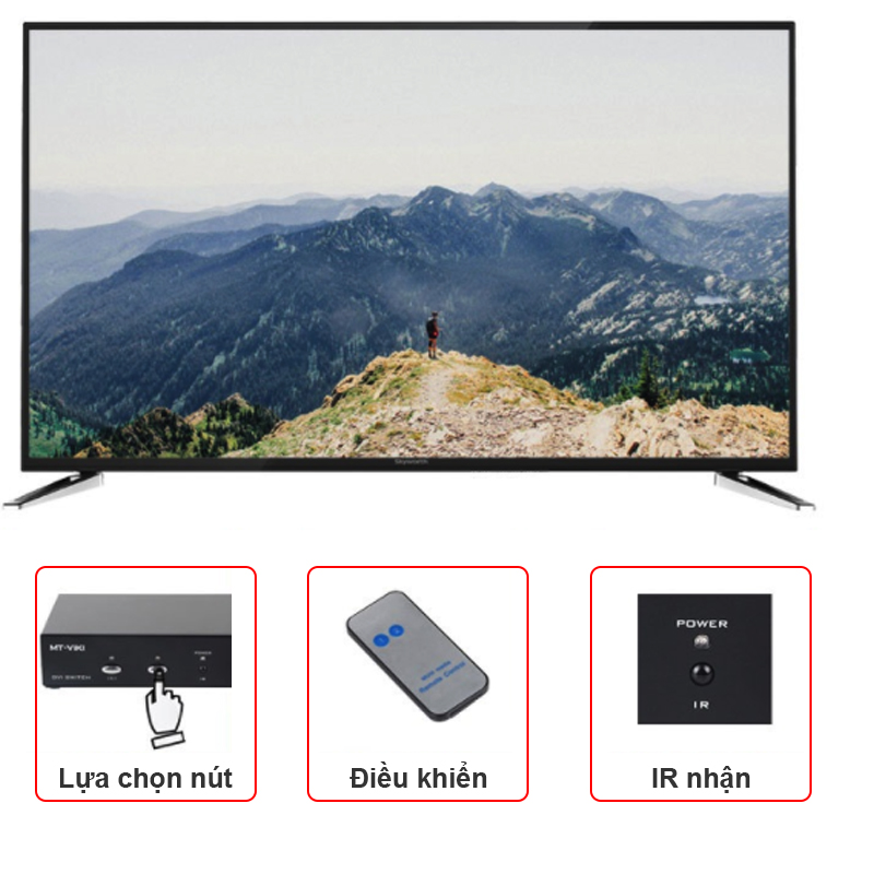 Bộ gộp DVI 2 vào 1 - Switch DVI 2 in 1 out MT-VIKI MT-DV201 - Phụ Kiện Điện Tử Việt Nam bo gop DVI 2 vao 1 mt-viki mt-dv201