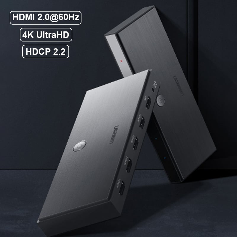 Bộ chia HDMI 2.0 1 ra 4 4K60Hz Ugreen 50708 - Phụ Kiện Điện Tử Việt Nam ugreen 50708 bo chia hdmi 2.0 4 cong