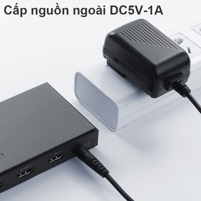 Bộ chia HDMI 2.0 1 ra 4 4K60Hz Ugreen 50708 - Phụ Kiện Điện Tử Việt Nam ugreen 50708 bo chia hdmi 2.0 4 cong