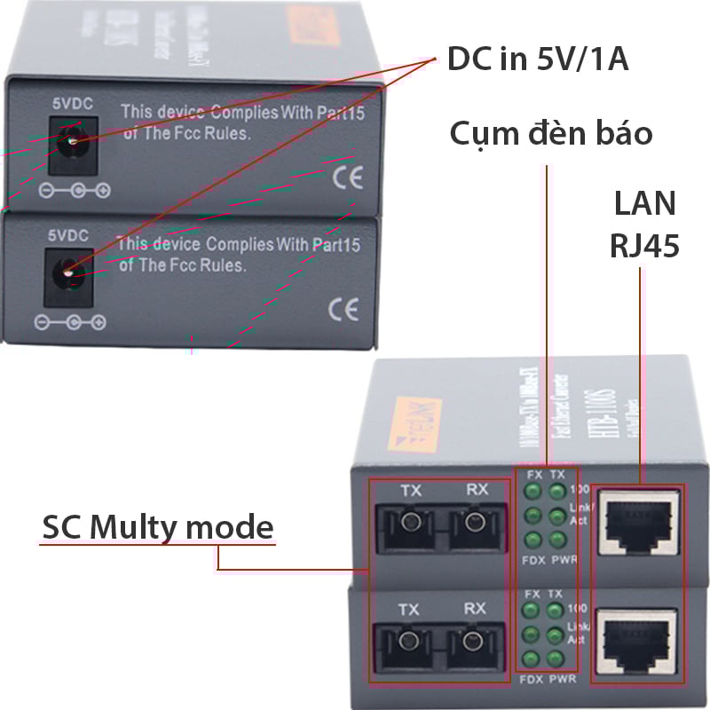 Bộ chuyển đổi quang điện ra mạng LAN 25Km 100Mbps NetLink HTB-1100S - Phụ Kiện Điện Tử Việt Nam bo chuyen quang dien netlink htb-1100s