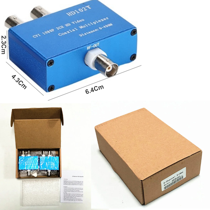 Bộ gộp 2 Camera AHD CVI TVI 720P 1080P đi trên 1 cáp đồng trục 400 mét HD-102 - Phụ Kiện Điện Tử Việt Nam bo khuech dai gop 2 camera tren 1 day dong truc ahd cvi tvi hd-102