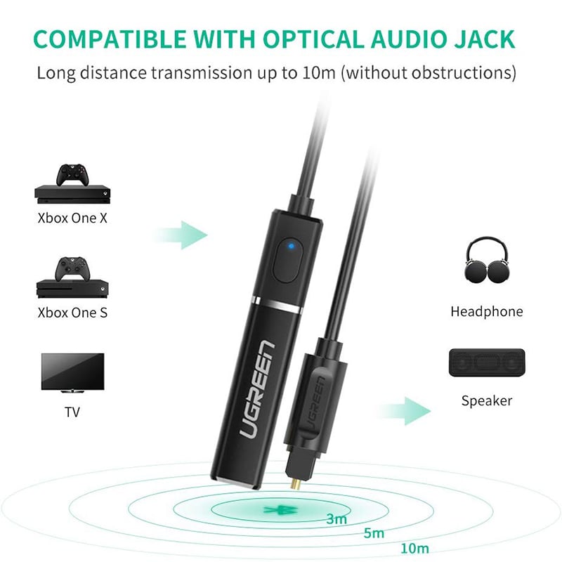 dau phat blutut tu smart tv ra tai nghe loa bluetooth ugreen 50213