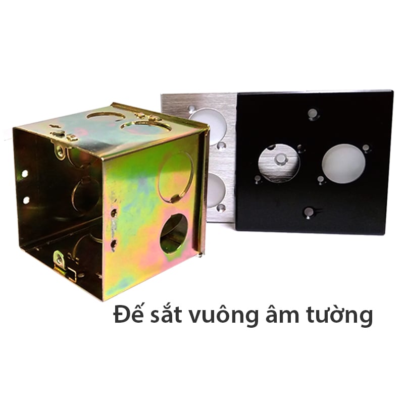 Đế sắt vuông âm tường cho mặt và nhân cắm Coraon 86AH - Phụ Kiện Điện Tử Việt Nam de sat am tuong coraonm 86ah
