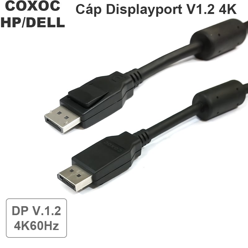 Dây cáp Displayport sang Displayport V1.2 4K@60Hz BizLink OEM chuyên dụng cho màn hình Dell HP 1.8M - Phụ Kiện Điện Tử Việt Nam cap displayport V1.2 4K