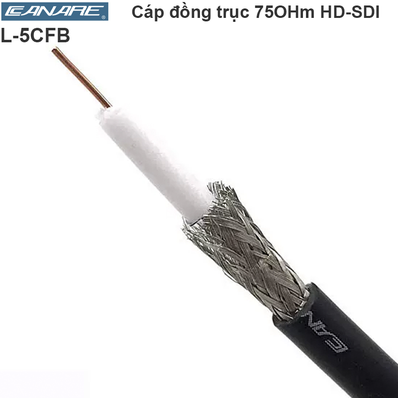 Cáp Coaxial 75OHm đồng trục kỹ thuật số HD-SDI Canare L-5CFB - Phụ Kiện Điện Tử Việt Nam canare cap dong truc so L5CFB