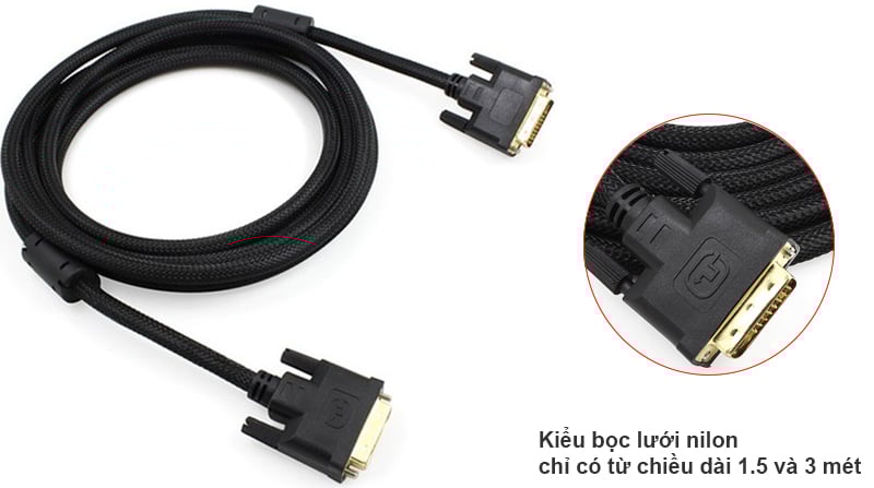 Cáp DVI-D 24+1 full 1080P Unitek 1.5M 3M 5M 10M 15M 20M - Phụ Kiện Điện Tử Việt Nam cap dvi unitek