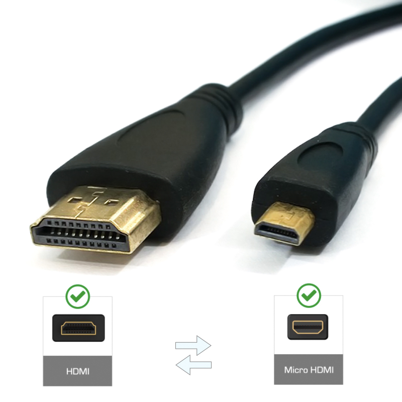 Cáp Micro HDMI sang HDMI dài 1M 1.5M 2M 3M 5M truyền HD từ Smartphone Máy ảnh Máy quay lên TV Máy chiếu - Phụ Kiện Điện Tử Việt Nam cap micro hd sang hdmi