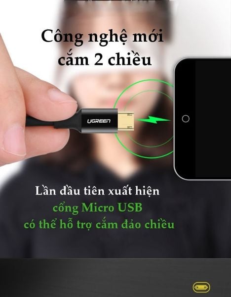 Cáp Micro USB cắm hai chiều thông mình Ugreen