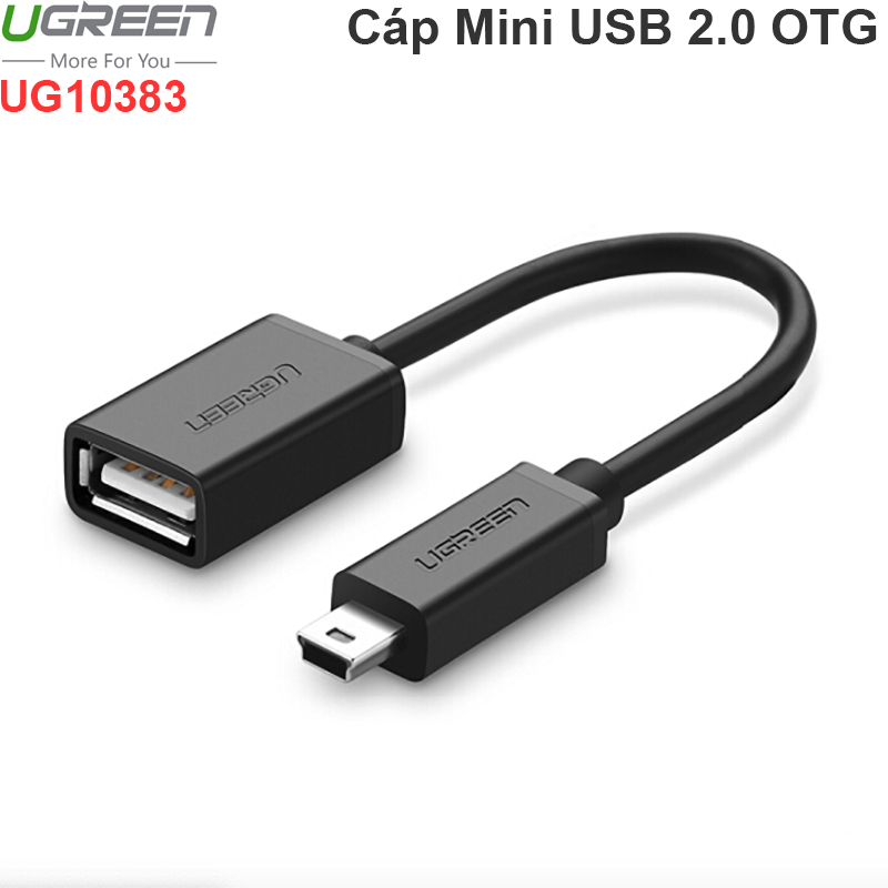 Cáp OTG Mini USB 2.0 sang USB AF 20Cm cắm cổng USB của xe hơi Ugreen 10383 - Phụ Kiện Điện Tử Việt Nam mini usb otg ugreen 10383