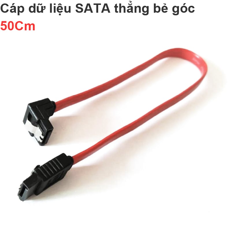 Cáp dữ liệu SATA cho HDD SSD 50Cm 1 đầu thẳng 1 đầu bẻ góc - Phụ Kiện Điện Tử Việt Nam day cap du lieu sata